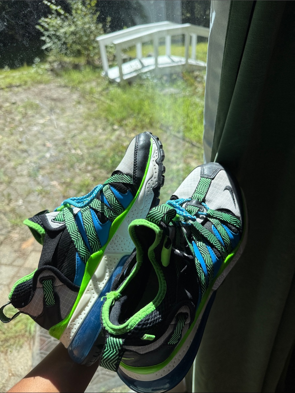 Nike Youth Blue, Green & Black Athletic Sneakers